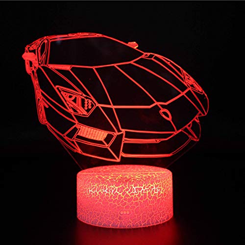 Jinson well 3D Auto Nachtlicht Lampe optische Nacht licht Illusion 7 Farbwechsel Touch Switch Tisch Schreibtisch Dekoration Lampen mit Acryl USB Spielzeug von Jinson well