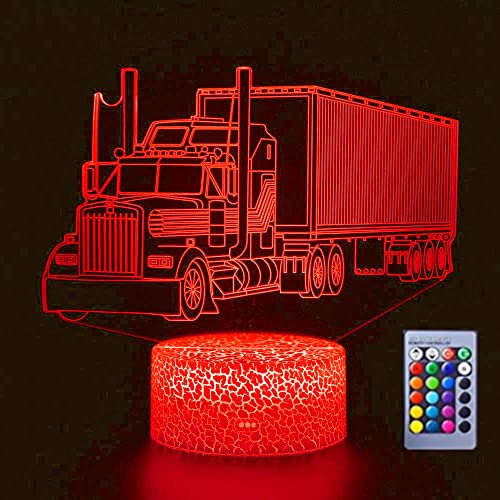 Jinson well 3D LKW Auto Lampe optische Illusion Nachtlicht licht 16 Farbwechsel Touch Switch Tisch Schreibtisch Dekoration Lampen Acryl Base USB Spielzeug von Jinson well