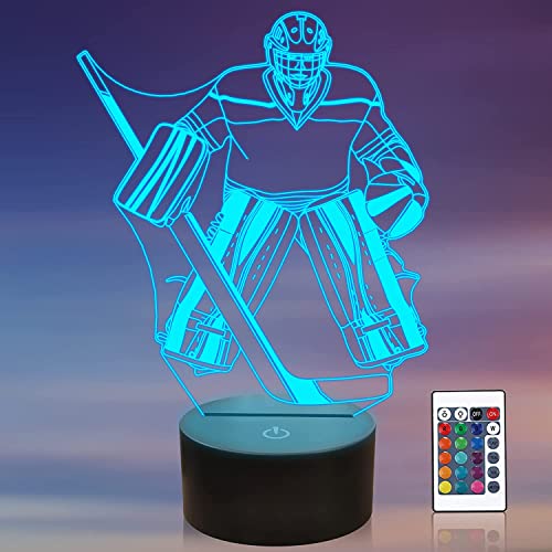 Jinson well 3D eishockey spieler Nachtlicht Lampe optische Nacht licht Illusion 16 Farbwechsel Touch Switch Tisch Schreibtisch Dekoration Lampen perfekte mit Acryl Flat USB Spielzeug von Jinson well