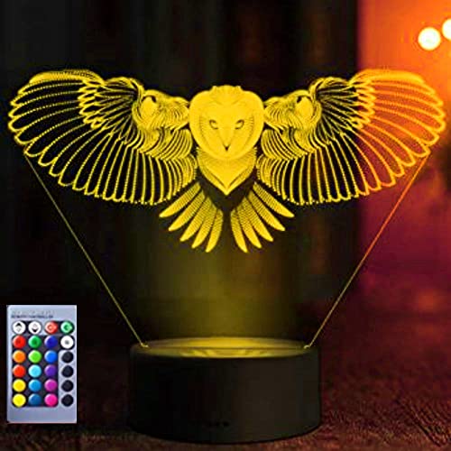 Jinson well 3D eule Lampe optische Illusion licht Nachtlicht 16 Farbwechsel Tisch Schreibtisch Dekoration Lampen mit Acryl Flat USB Spielzeug von Jinson well