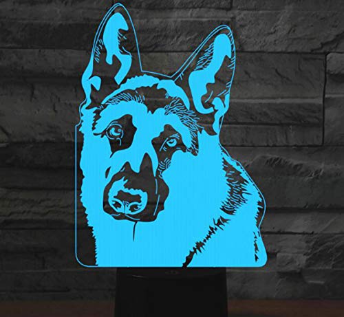 Jinson well 3D hund Lampe optische Illusion Nachtlicht, 7 Farbwechsel Touch Switch Tisch Schreibtisch Dekoration Lampen mit Acryl Flat ABS USB Kabel Spielzeug von Jinson well