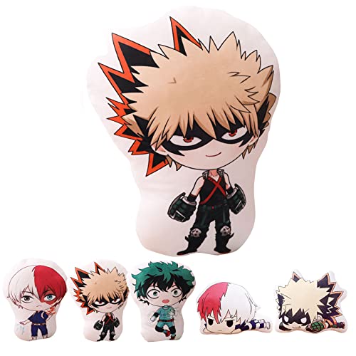 Jiumaocleu My Hero Academia Plüschkissen, No Hero Academia Figuren Plushies, Anime MHA Merch Weiches Kissen für Weihnachten Geburtstagsgeschenk, 40*50CM von Jiumaocleu