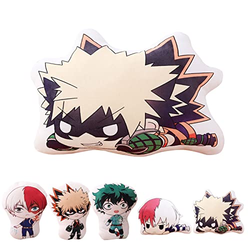 Jiumaocleu My Hero Academia Plüschkissen, No Hero Academia Figuren Plushies, Anime MHA Merch Weiches Kissen für Weihnachten Geburtstagsgeschenk Bakugou Katsuki 45*45CM von Jiumaocleu