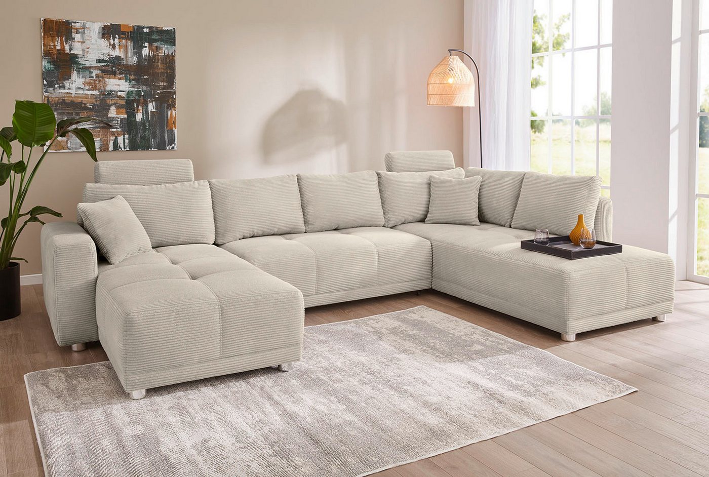 Jockenhöfer Gruppe Wohnlandschaft Orlando U-Form, mit Federkern, Bettfunktion und Bettkasten, inklusive 2 Kopfstützen Jockenhöfer Gruppe Wohnlandschaft Orlando U-Form, mit Federkern, Bettfunktion und Bettkasten, inklusive 2 Kopfstützen von Jockenhöfer Gruppe