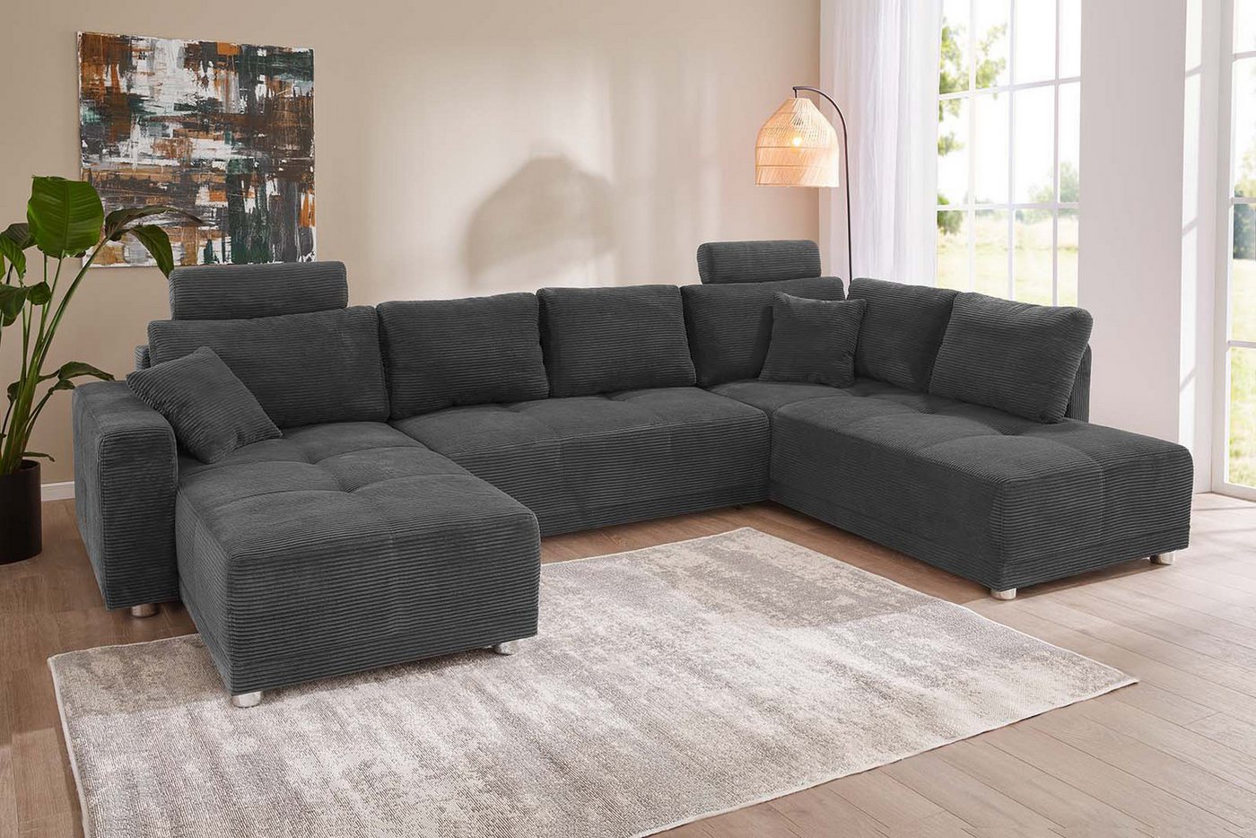 Jockenhöfer Gruppe Wohnlandschaft Orlando U-Form, mit Federkern, Bettfunktion und Bettkasten, inklusive 2 Kopfstützen Jockenhöfer Gruppe Wohnlandschaft Orlando U-Form, mit Federkern, Bettfunktion und Bettkasten, inklusive 2 Kopfstützen von Jockenhöfer Gruppe