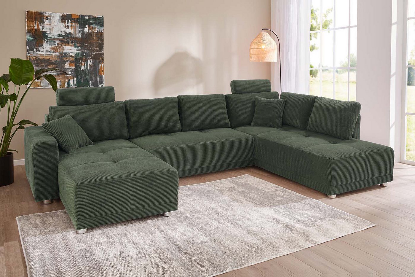 Jockenhöfer Gruppe Wohnlandschaft Orlando U-Form, mit Federkern, Bettfunktion und Bettkasten, inklusive 2 Kopfstützen Jockenhöfer Gruppe Wohnlandschaft Orlando U-Form, mit Federkern, Bettfunktion und Bettkasten, inklusive 2 Kopfstützen von Jockenhöfer Gruppe