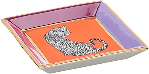 Jonathan Adler Safari Tablett quadratisch, Porzellan, Mehrfarbig, One Size von Now House by Jonathan Adler