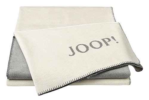 Joop!® Melange-Doubleface I flauschig-weiche Kuscheldecke Natur-Silber I Wohndecke aus Baumwoll-Mischgewebe in Melange-Optik in 150x200cm | nachhaltig produziert in Deutschland I Öko-Tex von Joop!