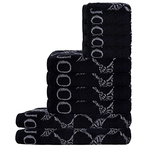 JOOP! Handtuch Set, 10-TLG - Cornflower, 2X Duschtuch, 4X Handtuch, 4X Gästetuch Schwarz Set von Joop!