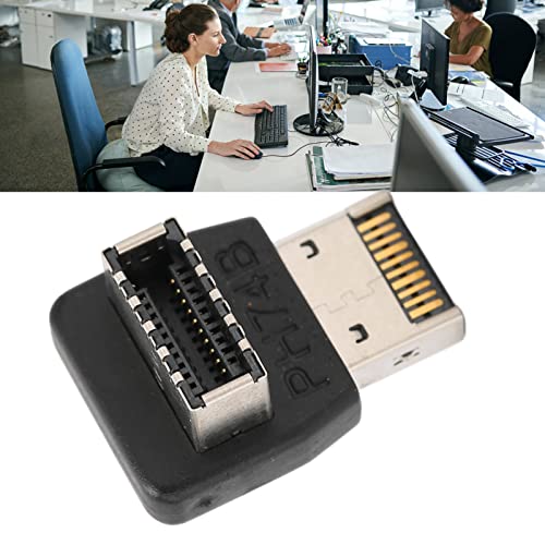 Jopwkuin USB3.1-Typ-E-Adapter, Mehrschichtige Leiterplatte, Plug-and-Play, 90-Grad-Lenkwinkel, Key A Typ E auf USB 3.0 20-Pin-Header, für Computer-Motherboard (PH74B) von Jopwkuin