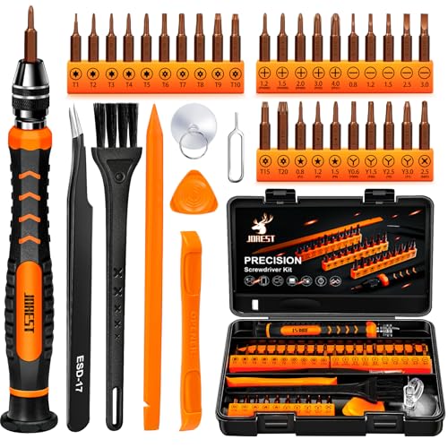 JOREST 38Pcs Feinmechaniker Schraubendreher Set, Mini Werkzeug mit Torx T5 T6 T8 T9 T10 T20, usw, Reparatur Kit für iphone, ipad, Switch, PS4, Xbox, Laptop, Macbook, Computer, Brille, Uhren, usw von Jorest