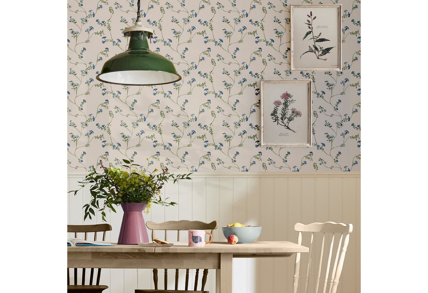 Joules Vliestapete Robey Cottage Floral, (1 St), Design Tapeten von Joules