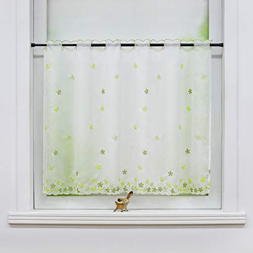 Joyswahl Scheibengardine Leinen-Optik Bistrogardine »Alea« mit Blüten Stickerei Transparente Gardine Stores BxH 110x75cm Grün 1er Pack Joyswahl Scheibengardine Leinen-Optik Bistrogardine »Alea« mit Blüten Stickerei Transparente Gardine Stores BxH 110x75cm Grün 1er Pack von Joyswahl
