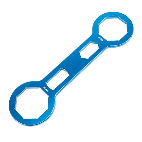 Gabelkappenschlüssel, Installaer Repair Wrench Spanner Tool Fahrradschlüssel Fahrrad Vordergabel Reparatur Werkzeug für Motorradwartung Demontage Installation Frontstoßdämpfer-Entferner[Blau] von Joyzan