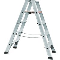 Stufen-Stehleiter, mit eloxierter Schutzschicht, 2-seitig, Standhöhe 2 m Stufen-Stehleiter, mit eloxierter Schutzschicht, 2-seitig, Standhöhe 2 m von Jungheinrich PROFISHOP