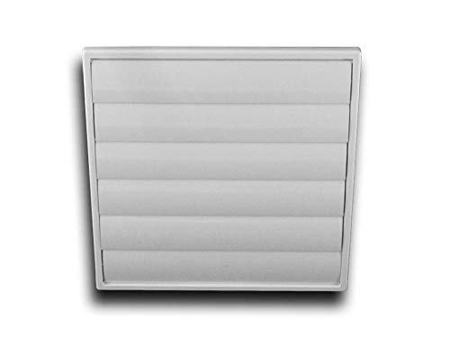 Lüftungsgitter Abschlussgitter ABS Insektenschutz mit Flansch selbstschließend Farbe weiß, Größe Ø200 250x250mm von K-TECH-PRO