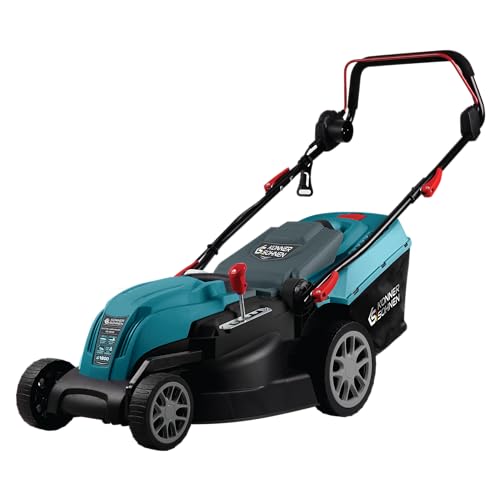 K&S Könner&Söhnen KS 42LM rasenmäher Elektro 1800 W, Lawn Mower mit Schnittbreite 420 mm,elektrorasenmäher Schnitthöhe 25–80 mm, mulchmäher mit 5 Positionen, Grasfangbox 40 l,Mulchfunktion von K&S Könner&Söhnen