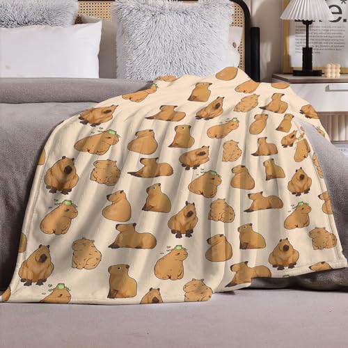 KACISSTY Blanket Girl's Gift Soft Flannel Blanket Cute Capybara Girl Just a Girl who Loves Capybara(200cmX150cm) von KACISSTY