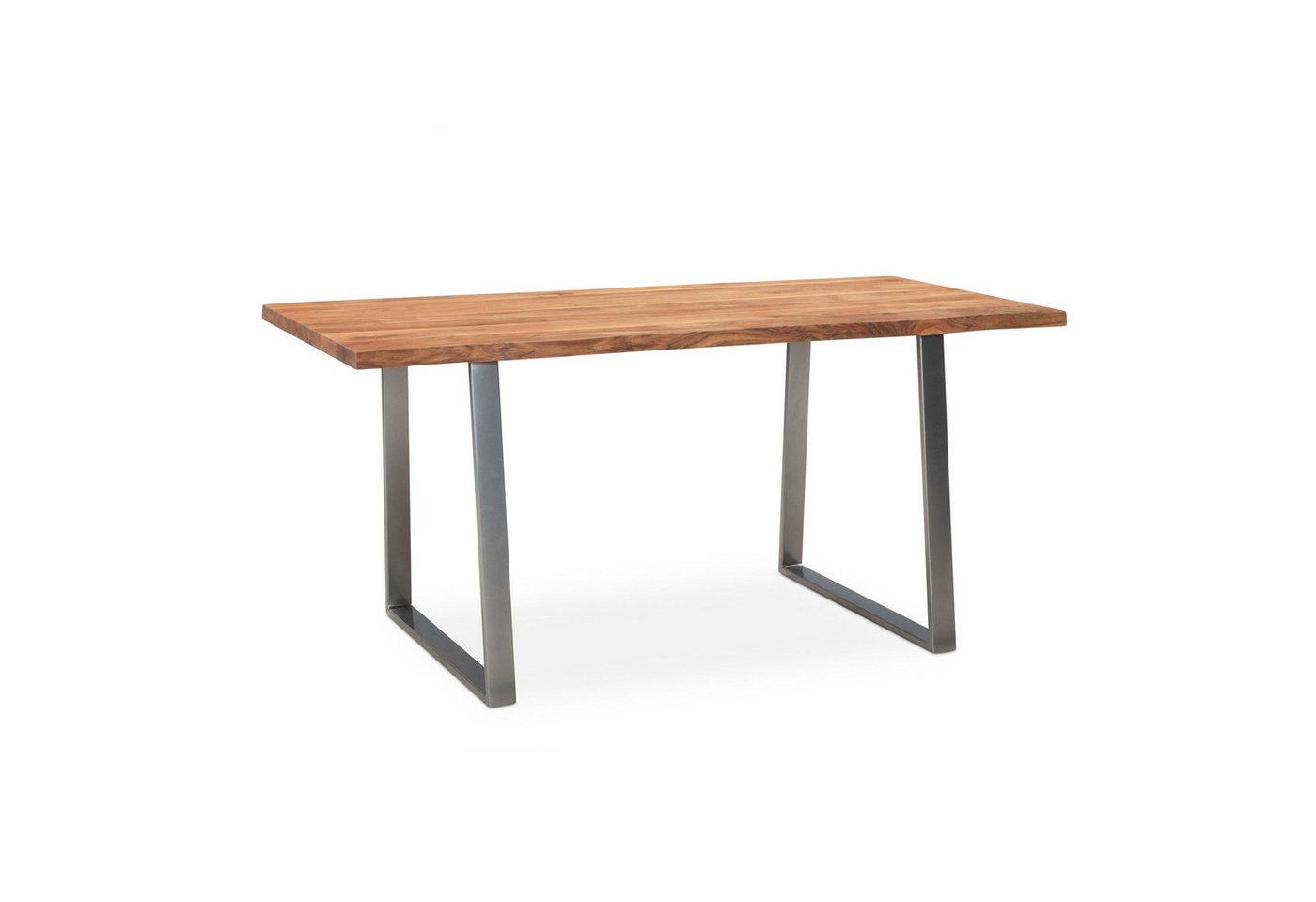 KADIMA DESIGN Esstisch Massivholz Tisch mit Baumkante, Industrial, Akazie Braun, Chromgestell (Baumkante, Handgefertigt, Ausgleichbare Bodenunebenheiten Kufengestell), Verstellbare Bodengleiter, Klarlackbeschichtung, Naturkante KADIMA DESIGN Esstisch Massivholz Tisch mit Baumkante, Industrial, Akazie Braun, Chromgestell (Baumkante, Handgefertigt, Ausgleichbare Bodenunebenheiten Kufengestell), Verstellbare Bodengleiter, Klarlackbeschichtung, Naturkante von KADIMA DESIGN