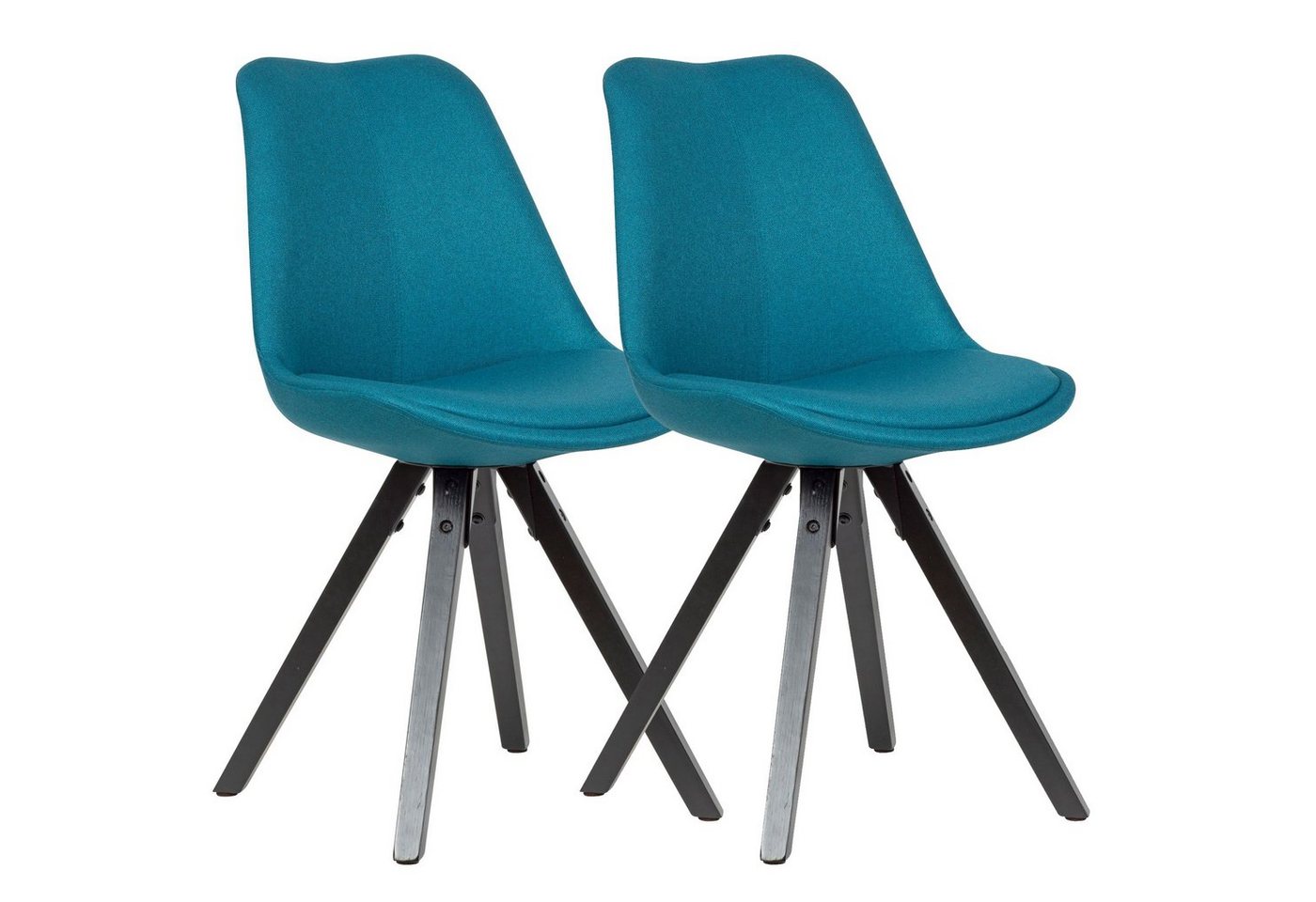 Wohnling Esszimmerstuhl 2er Set Esszimmerstuhl Petrol mit schwarzen Beinen Stuhl (Skandinavisch, Polsterstuhl mit Stoff-Bezug, Design Küchenstuhl), Skandinavisch, Polsterstuhl mit Stoff-Bezug, Design Küchenstuhl Wohnling Esszimmerstuhl 2er Set Esszimmerstuhl Petrol mit schwarzen Beinen Stuhl (Skandinavisch, Polsterstuhl mit Stoff-Bezug, Design Küchenstuhl), Skandinavisch, Polsterstuhl mit Stoff-Bezug, Design Küchenstuhl von Wohnling