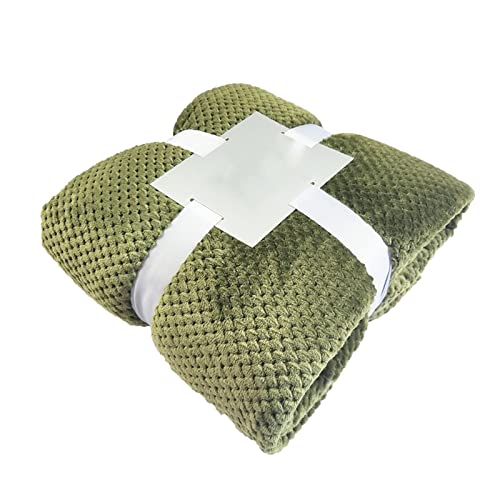 KAISUN Flauschige Decke, Microfaser Tagesdecke, Superweich und Flauschig Wohndecke, Pflegeleicht, für Sofa TröSter Couch Bett Liege Wohnzimmer Schla (Color : Green, Size : 180x200cm) von KAISUN