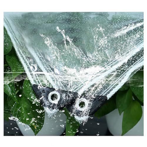 Sonnensegel, wasserdicht, rechteckig, 4 x 5 m, Sonnenschutz, Markise, Terrasse, Party, Hinterhof, Rasen, Garten, Outdoor-Aktivitäten, transparente Plane 3x5m Transparent von KAJIMEIYO