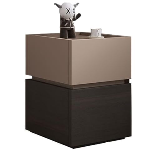 KANBUN Mehrzweck -Holz -Nachttisch mit Doppelschubladen -Design - Leichte Luxusschlafzimmer schmal KANBUN Mehrzweck -Holz -Nachttisch mit Doppelschubladen -Design - Leichte Luxusschlafzimmer schmal von KANBUN