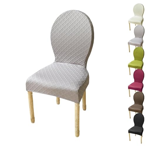 KCCRHIN Stuhlhussen Für Esszimmerstühle Stretch Stuhlbezug Für Küche Jacquard Esszimmerstühle Bezug Stuhlhusse Stuhlabdeckung Mit Runder Rückenlehne Dining Room Chair Cover,B 1pcs von KCCRHIN