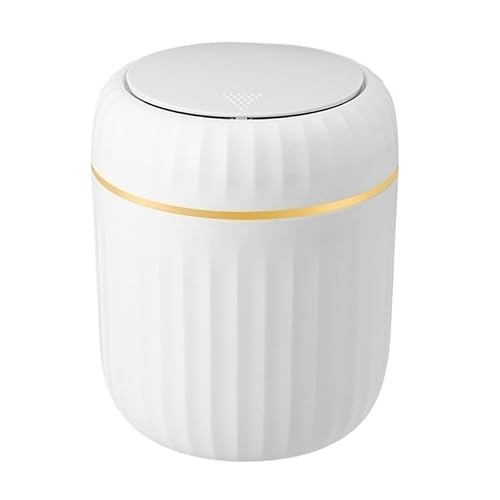 Desk Waste Bin, Mini Waste Bin, Small Waste Paper Basket For Desk, Living Room, Table Top, Room And Kitchen (Color : White) von KCHYCV