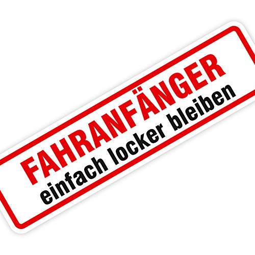 Magnetschild Anfänger einfach locker bleiben Fahranfänger Schild Auto von KDS