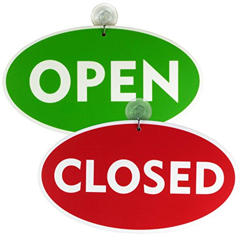 Open Closed geöffnet geschlossen Türschild Schild mit Saugnapf von KDS
