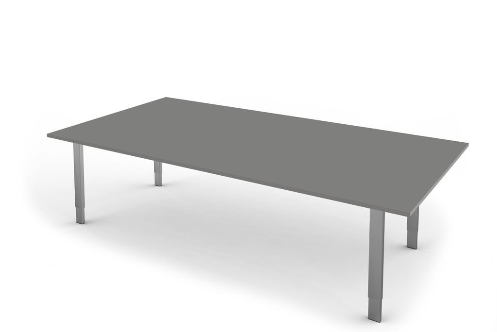KERKMANN Schreibtisch, Form 5 Besprechungstisch Schreibtisch höheneinstellbar 200x100cm Grafit von KERKMANN