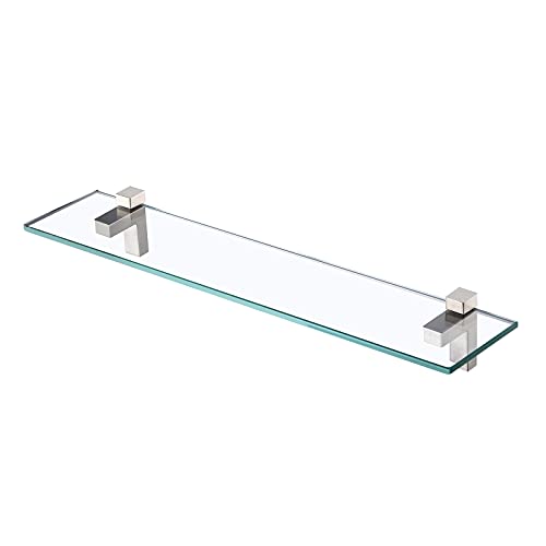 KES Duschregal zum Hängen Badegal Wandregal Dusche Glas Ablage 8mm Duschablage Badezimmer Regal Hartglas mit Regalträger 60cm Gebürstet Nickel, BGS3201S60-2 KES Duschregal zum Hängen Badegal Wandregal Dusche Glas Ablage 8mm Duschablage Badezimmer Regal Hartglas mit Regalträger 60cm Gebürstet Nickel, BGS3201S60-2 von KES