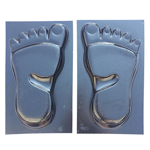 1 Paar Menschliche Füße Betonform Gehwegplatten Beton Gehweg Form, schwarz, aus ABS Kunststoff von KESOTO
