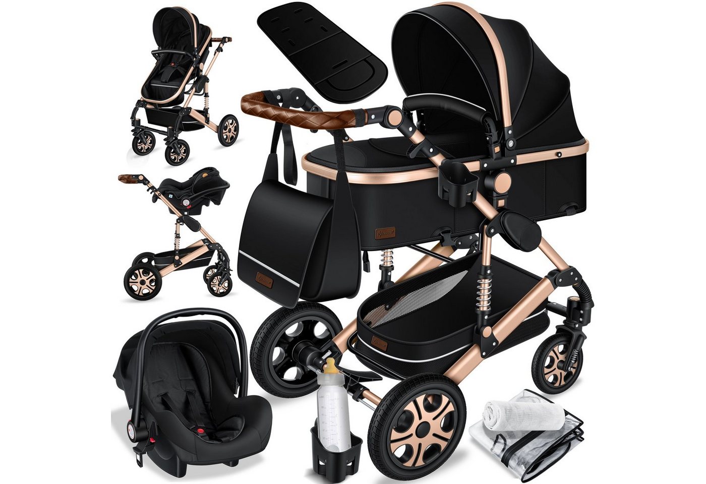 KESSER Kombi-Kinderwagen, Loops Kinderwagen Kombikinderwagen Komplettset von KESSER