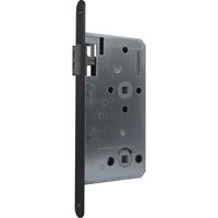Magnetfallenschloss wc 78mm Türbeschlag, Einsteckschloss magnetisch dm 55 Stulp rund, Edelstahl schwarz lackiert - KFV Magnetfallenschloss wc 78mm Türbeschlag, Einsteckschloss magnetisch dm 55 Stulp rund, Edelstahl schwarz lackiert - KFV von KFV