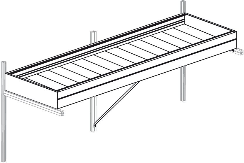 KGT Pflanzschale Pflanzwanne Lilie IV, BxT: 429x63,5 cm von KGT