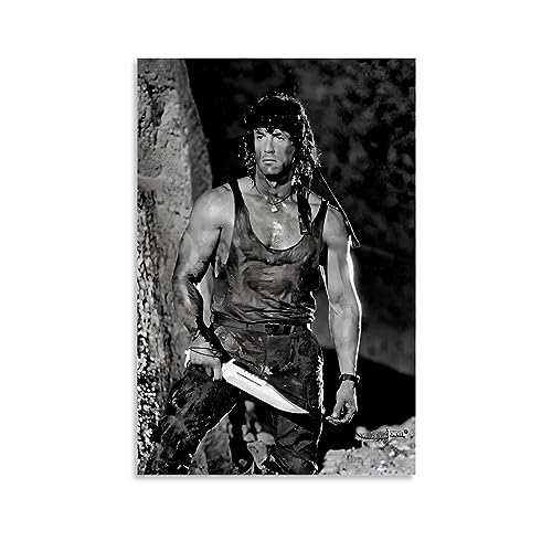 KHAMEO First Blood Rambo HD-Poster (2) Leinwand-Poster, dekoratives Gemälde, Leinwand-Wandposter und Kunstdruck, modernes Familienschlafzimmer-Dekor-Poster, 50 x 75 cm von KHAMEO