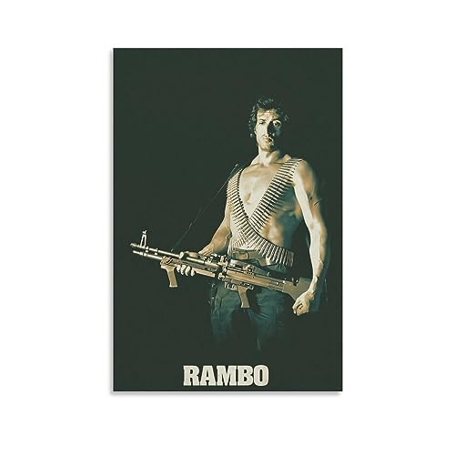 KHAMEO First Blood Rambo HD-Poster (5) Leinwand-Poster, dekoratives Gemälde, Leinwand-Wandposter und Kunstdruck, modernes Familienschlafzimmer-Dekor-Poster, 20 x 30 cm von KHAMEO