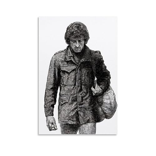 KHAMEO First Blood Rambo HD-Poster (9) Leinwand-Poster, dekoratives Gemälde, Leinwand-Wandposter und Kunstdruck, modernes Familienschlafzimmer-Dekor-Poster, 60 x 90 cm von KHAMEO