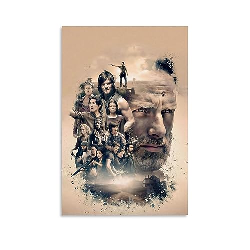 KHAMEO The Walking Dead Poster, Leinwand-Poster, dekoratives Gemälde, Leinwand-Wandposter und Kunstdruck, modernes Familienschlafzimmer-Dekor-Poster, 20 x 30 cm von KHAMEO