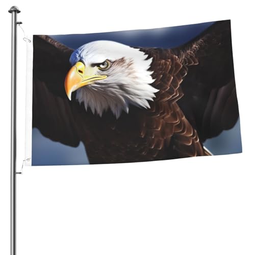 Flagge, 2 x 91 cm, Dekoration für den Außenbereich, mit 2 Ösen, Adler, Außendekoration, Flagge, 200D, strapazierfähiges Polyester, Banner für Hofdekoration, große Flaggen von KHiry