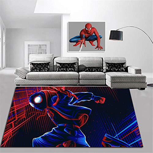 KIKCY Cartoon Spiderman Teppich Kinder Anime Rutschfester Teppich Wohnzimmer Schlafzimmer Marvel Teppich-140 * 200 cm_TF-83 von KIKCY