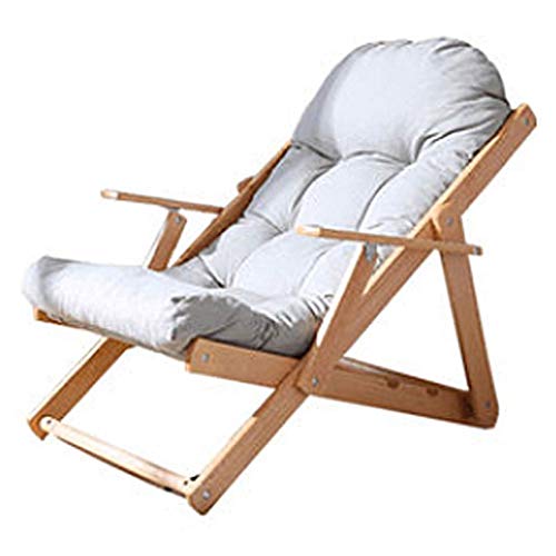 KILLCRIT Outdoor Freizeit Massivholz Lounge Stuhl Balkon Liegestuhl Garten Stuhl Schwerelosigkeit Stuhl Outdoor Sonnenliege Tragbare Liegestuhl von KILLCRIT