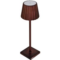 Aluminium-Tischleuchte K-light, warmweißes, blendfreies, verstellbares Licht, Rust 10x10x38h cm - King Home von KING HOME