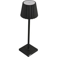 Aluminium Tischleuchte K-light, warmweißes blendfreies, verstellbares Licht, Schwarz 10x10x38h cm - King Home von KING HOME