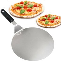 Pizzaschaufel - Runde Kuchenschaufel - Kochwerkzeuge mit Griff zum Backen auf Pizzastein im Ofen und auf dem Grill von KINSI