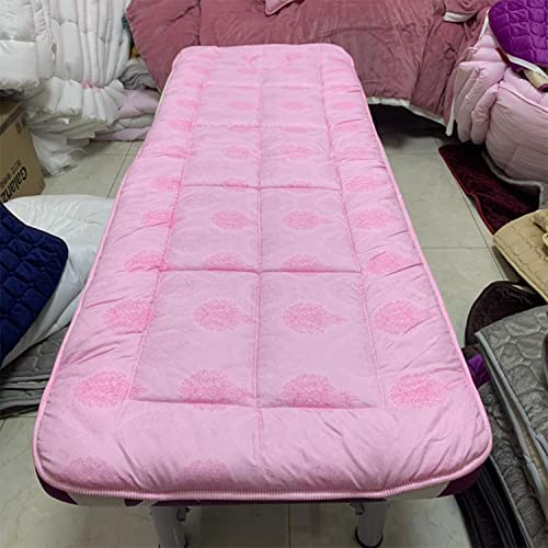 Rutschfester Lash Bed Topper Mit Quadratischem Kopf Massageliege Matratzenauflage Mit/Ohne Atemloch SPA-Bettabdeckungsschutz Für Schönheitssalon Massagezubehör,Pink2,70x180cm von KKCD