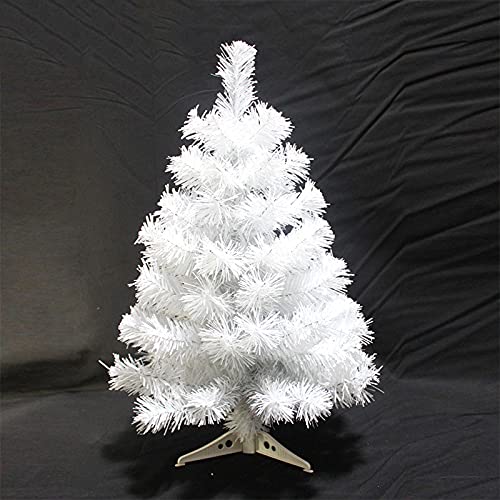 KKLT 2ft Mini Desktop Dekoration Künstlicher Weihnachtsbaum,Weihnachtskiefer Mit Faltständer,Einfache Montage Für Holiday Decoration-Weiß 60cm(2ft) von KKLT