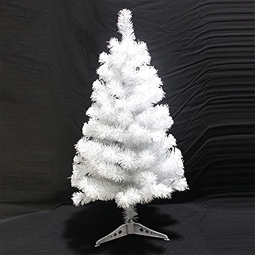 KKLT 3ft Mini Desktop Dekoration Künstlicher Weihnachtsbaum,Weihnachtskiefer Mit Faltständer,Einfache Montage Für Holiday Decoration-Weiß 90cm(3ft) von KKLT